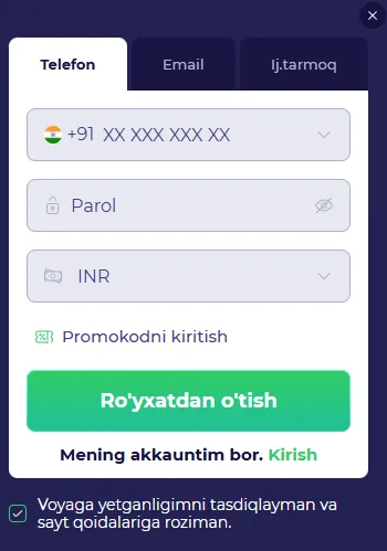 Vivi Casino Registration